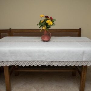 Față de masă, model tradițional, drepunghiular, crem 280x140-0