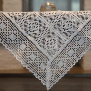Față de masă din macrame 80 cm x 80cm modelul 1-0