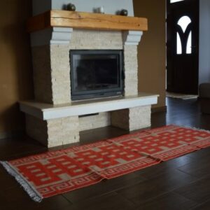 Covor iută cu modern 2 portocaliu-0