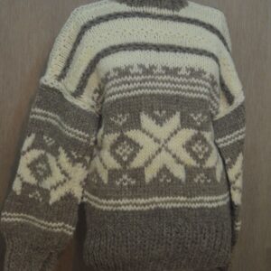 Pulover unisex din lănă cu motiv de crăciun, gri-0