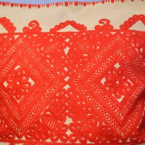 Fețe de perne cusute manual, cu tabele, roșu-0